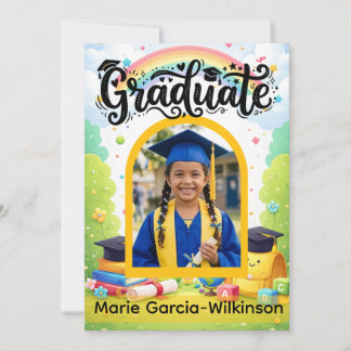 Convite Graduação no Jardim de Infância Arco-íris