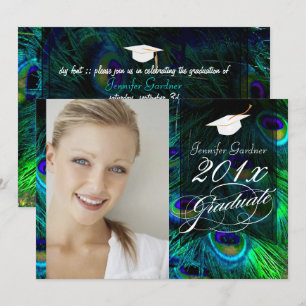 Convite Graduação Pena de Pavão PixDezines