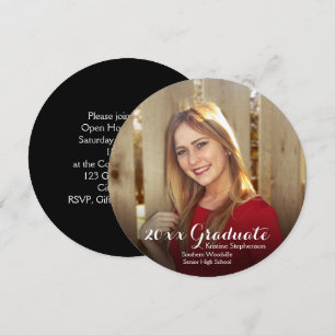 Convite Graduação Personalizada de Sombreamento de Fotos e