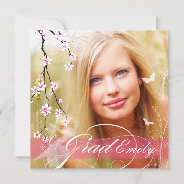 Convite Graduação PixDezines 2012 Foto+flor de cor (Frente)