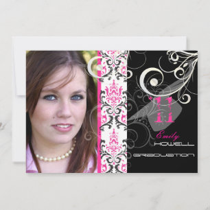 Convite Graduação PixDezines 201x, Rossi Damask