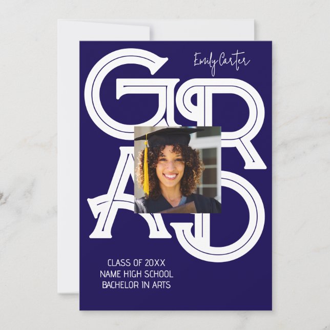 Convite Graduação por Caligrafia Moderna (Frente)