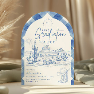 Convite Graduação por Garçola de Arch Watercolor Gingham