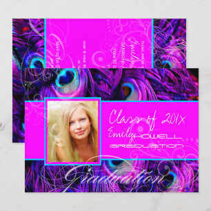 Convite Graduação psíquica em pavão PixDezines