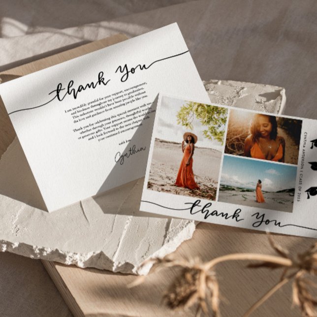 Convite Graduação Que Obrigado Script Formando Foto (Criador carregado)