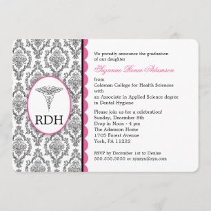 Convite Graduação RDH Higienista dentária Higiene damas