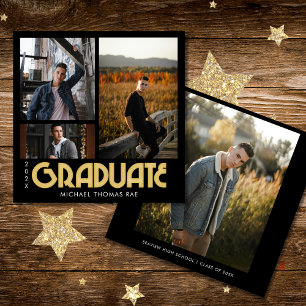 Convite Graduação Retro Multi Foto