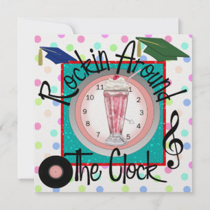 Convite Graduação rochosa pela festa do relógio - SRF