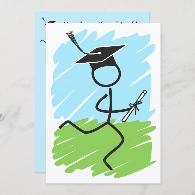 Convite Graduação Runner © Party Cross Country Track (Frente/Verso)