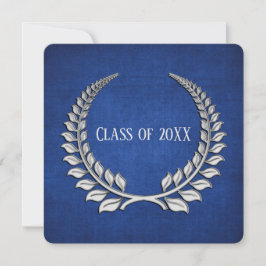 Convite Graduação Silver Laurel em Azul