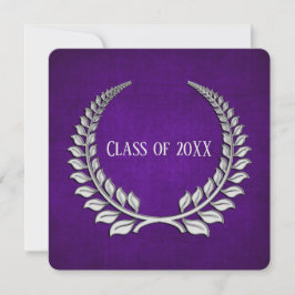 Convite Graduação Silver Laurel em Roxo