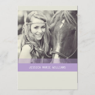 Convite Graduação Simples Chevron Roxo