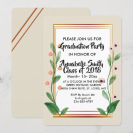 Convite Graduação sofisticada clássica e elegante