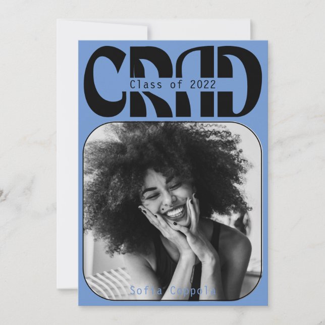 Convite Graduação Típica Típica Gótica Azul 2022 Invi (Frente)