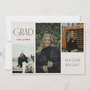 Convite Graduada moderna boho multi foto casa aberta