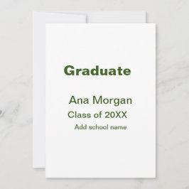 Convite Graduado adicione nome escola turma de 20XX simple