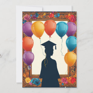 Convite Graduado em Toga Acadêmica Visto por Trás