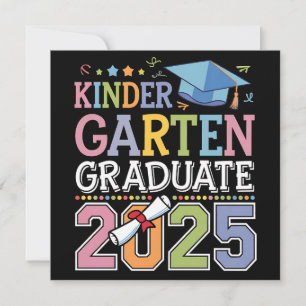Convite Graduado no Jardim de Infância 2025 Escola de Grad
