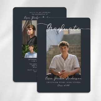 Convite Graduate Announcement and Invitation with Photos