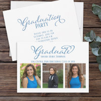 Graduate Multi Photo Simple Elegant Calligraphy