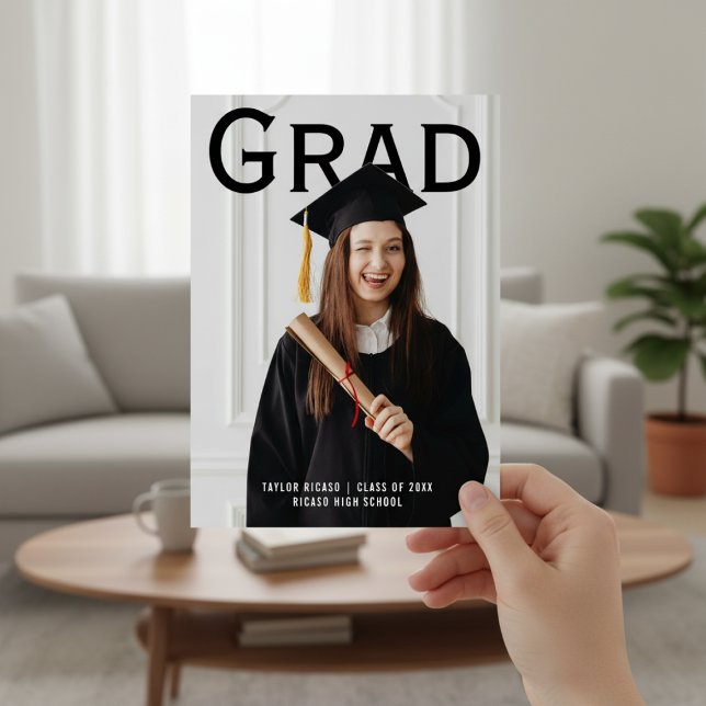 Convite Graduate Photo Follow Instructions Personalized  (Graduate Photo Template Personalized Fun invite cards from Ricaso - Read instructions)