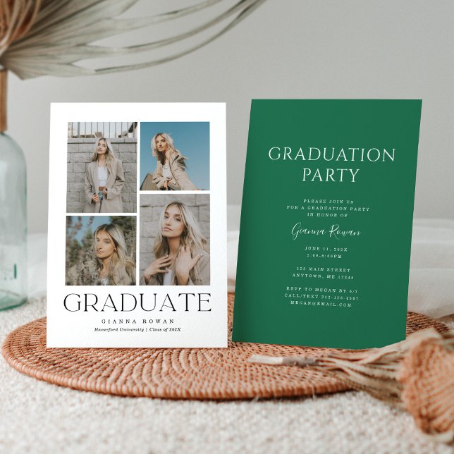 Convite Graduate Prestige Graduation Photo Invitation (Criador carregado)
