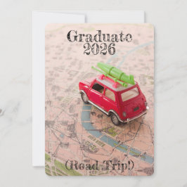 Convite Graduation 2026 Announcement Road Trip Invitation