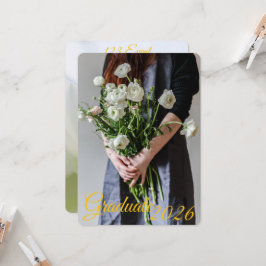Convite Graduation Announcement 2026 Beautiful Flower