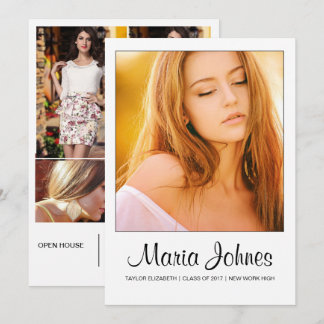 Convite Graduation Announcement Card Template