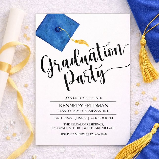 Convite Graduation Announcement | Minimal Senior Portrait  (Criador carregado)