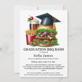Convite Graduation BBQ Party Invitation | Backyard Cookout