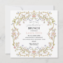 Convite Graduation Brunch elegant modern watercolor