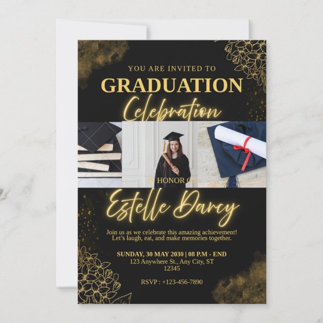 Convite Graduation Celebration Invitation (Frente)