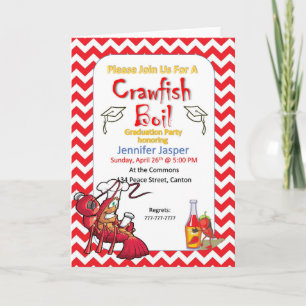 Convite Graduation Crawfish Boil Party Invitation