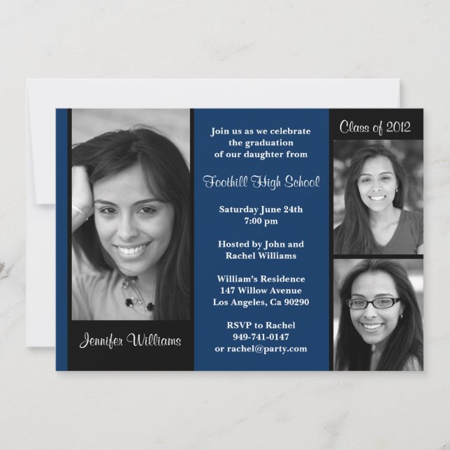 Convite Graduation Invitation Class of 2012 (Frente)