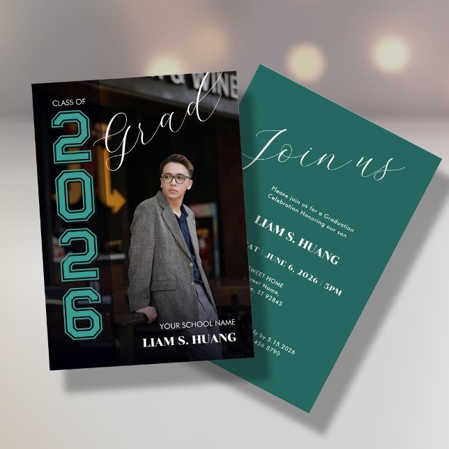 Convite Graduation invitation with photo portrait (Criador carregado)