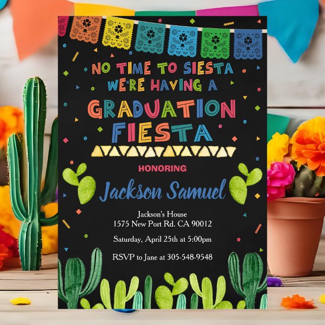 Convite Graduation Mexican Fiesta Invitation Grad Party (Criador carregado)
