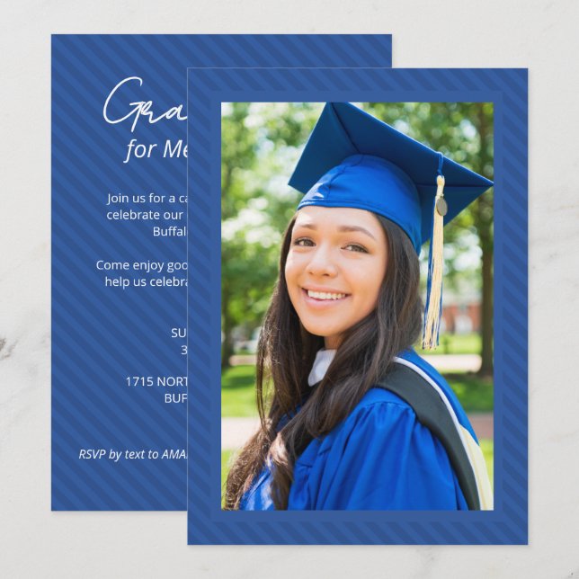 Convite Graduation Party Celebration Party Invitation (Frente/Verso)