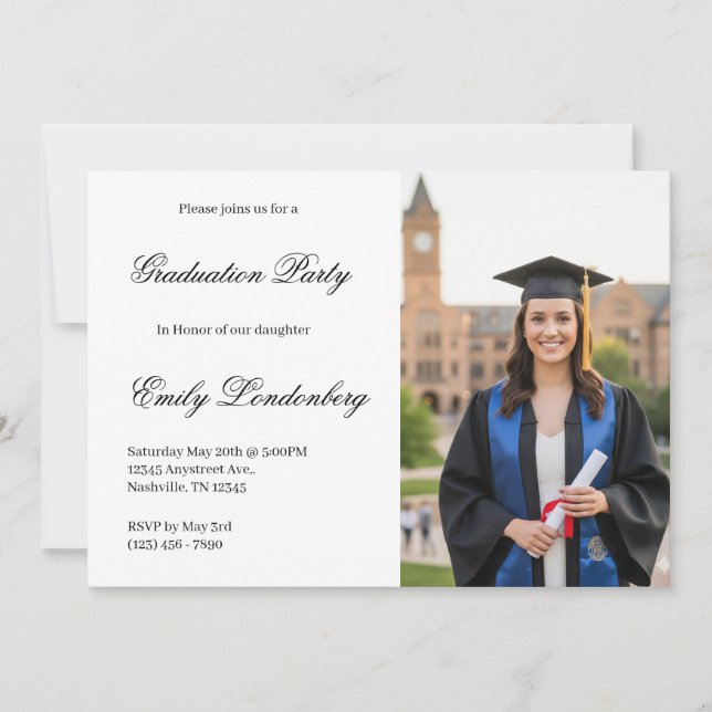 Convite Graduation party invitation  (Frente)