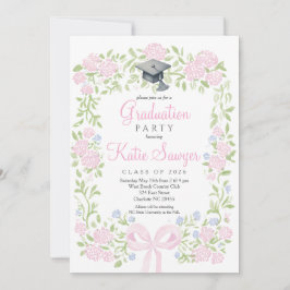 Convite Graduation Party Invitation, Wildflower Graduation