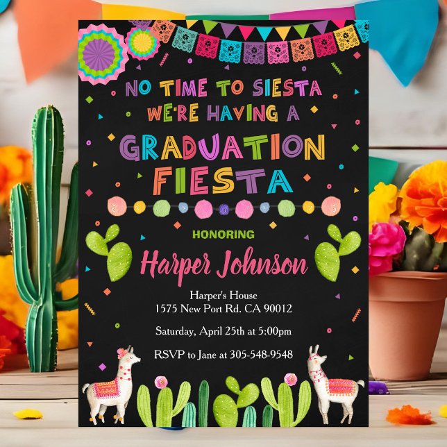 Convite Graduation Party Invite Mexican Fiesta Invitation (Criador carregado)