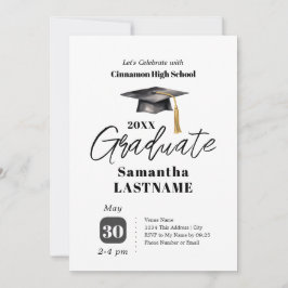 Convite Graduation Party One Photo Invitations