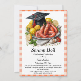 Convite Graduation Party Shrimp Boil Invitation