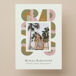 Convite Graduation photo announcement card 2026 invitation