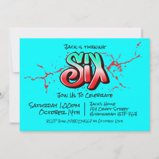 Convite Graffiti Seis Brilhante