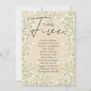 Convite Gráfico 5 Sentados Da Mesa De Casamento De Gypsoph