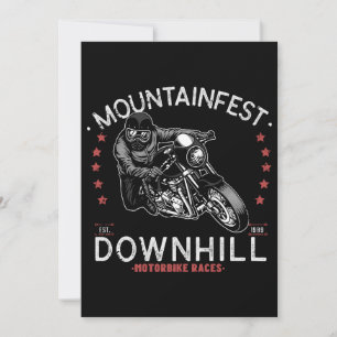 Convite Gráfico da Corrida de Moto Downhill do Mountainfes