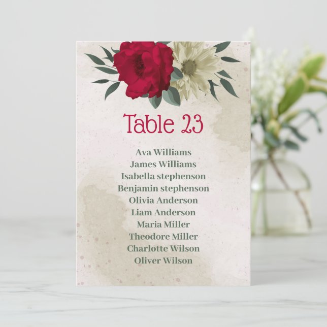 Convite gráfico de assentos botânicos das flores amarelas  (Em pé/Frente)