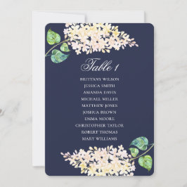 Convite Gráfico de assentos da Marinha. Casamento floral d