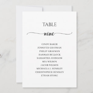 Convite Gráfico de Assentos da Tabela de Script Preto Mode